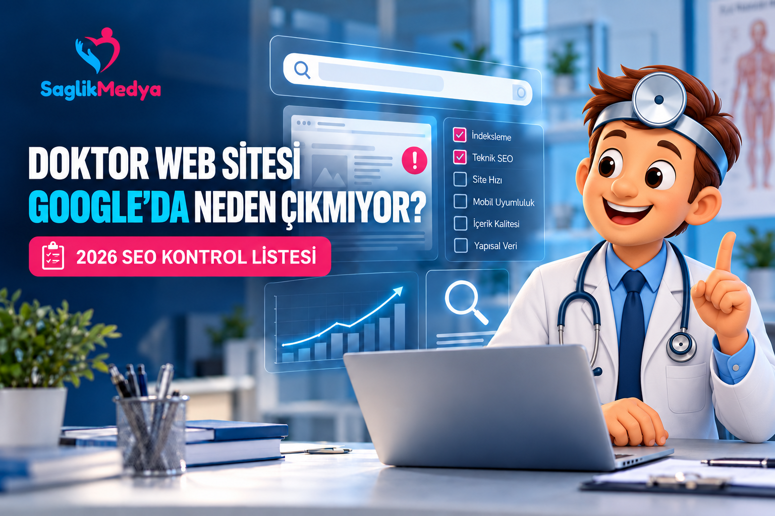 Doktor Web Sitesi Neden Google’da Çıkmıyor? 2026 SEO Kontrol Listesi