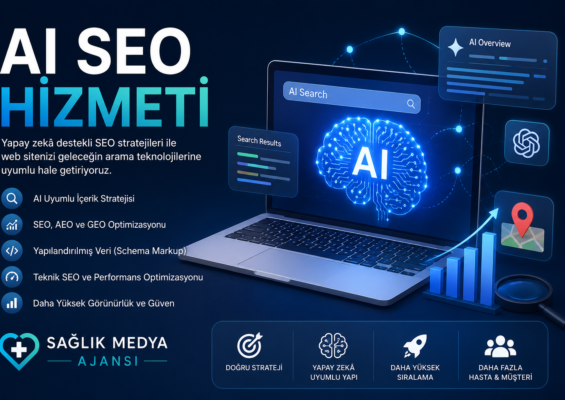 AI SEO Hizmeti ile web sitelerini ChatGPT, Google AI Overview, Gemini ve yapay zekâ destekli arama sistemlerine uyumlu hale getiren Sağlık Medya Ajansı