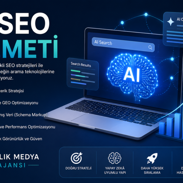 AI SEO Hizmeti ile web sitelerini ChatGPT, Google AI Overview, Gemini ve yapay zekâ destekli arama sistemlerine uyumlu hale getiren Sağlık Medya Ajansı