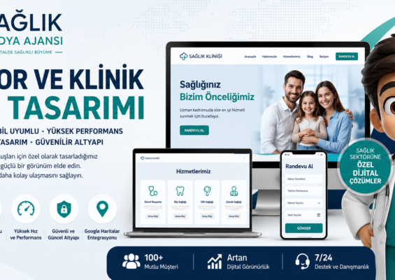 Doktor ve kliniklere özel SEO ve AI SEO uyumlu web tasarım hizmeti - Sağlık Medya Ajansı