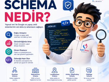 Doktor Schema ile doktor ve klinik web sitelerinde yapılandırılmış veri kullanımı, Google SEO ve yapay zekâ görünürlüğünü destekleyen teknik altyapı.